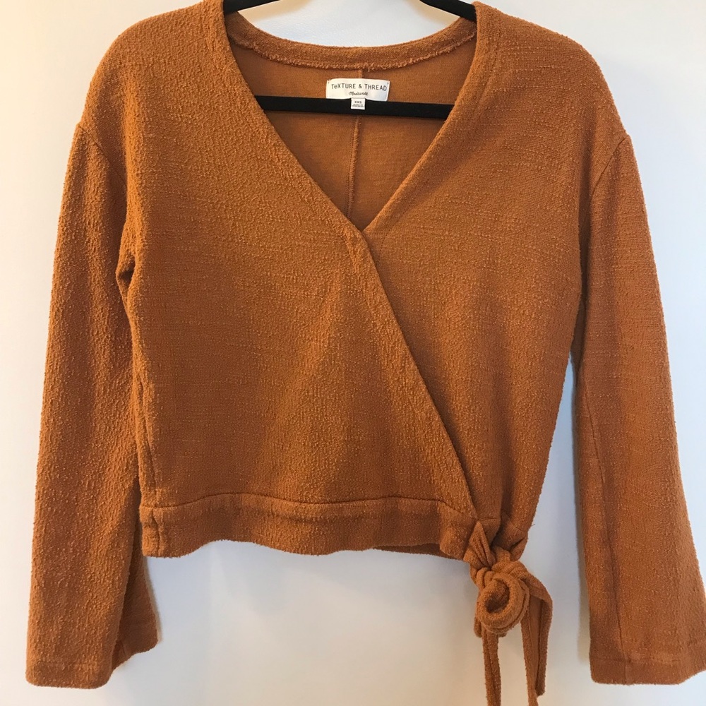 Madewell Texture & Thread Wrap Top XXS